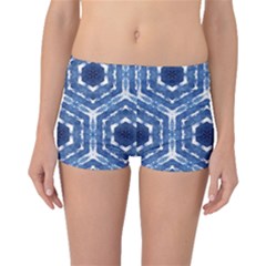 Indigo Hexagons Boyleg Bikini Bottoms by VeataAtticus