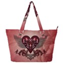 Awesome Heart With Skulls And Wings Full Print Shoulder Bag View1