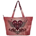 Awesome Heart With Skulls And Wings Full Print Shoulder Bag View2