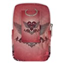 Awesome Heart With Skulls And Wings Belt Pouch Bag (Large) View2