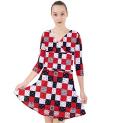 Nr 17 Quarter Sleeve Front Wrap Dress by ArtworkByPatrick