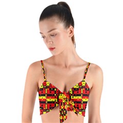 Rby 56 Woven Tie Front Bralet