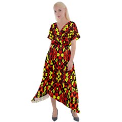 Rby 57 Cross Front Sharkbite Hem Maxi Dress