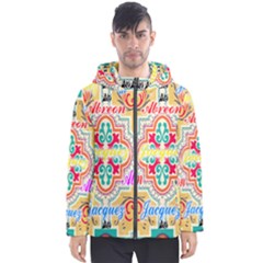 Floral Men s Hooded Puffer Jacket