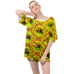 Cut Glass Beads Oversized Chiffon Top by essentialimage