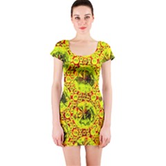 Cut Glass Beads Short Sleeve Bodycon Dress by essentialimage