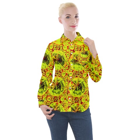 Cut Glass Beads Women s Long Sleeve Pocket Shirt by essentialimage