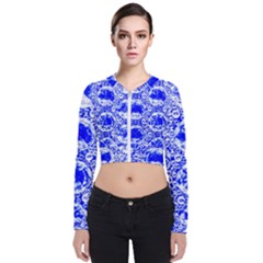 Cut Glass Beads Long Sleeve Zip Up Bomber Jacket by essentialimage