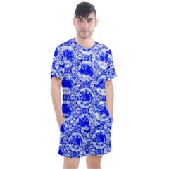 Cut Glass Beads Men s Mesh Tee And Shorts Set