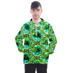 Cut Glass Beads Men s Half Zip Pullover by essentialimage