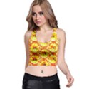 Cut Glass Beads Racer Back Crop Top View1