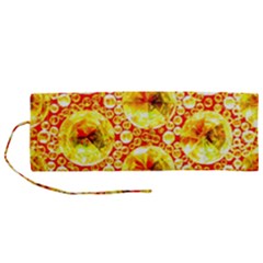 Cut Glass Beads Roll Up Canvas Pencil Holder (m) by essentialimage