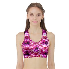 Cut Glass Beads Sports Bra With Border by essentialimage