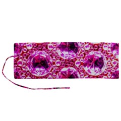 Cut Glass Beads Roll Up Canvas Pencil Holder (m) by essentialimage