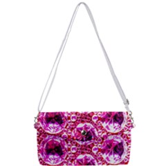 Cut Glass Beads Removable Strap Clutch Bag