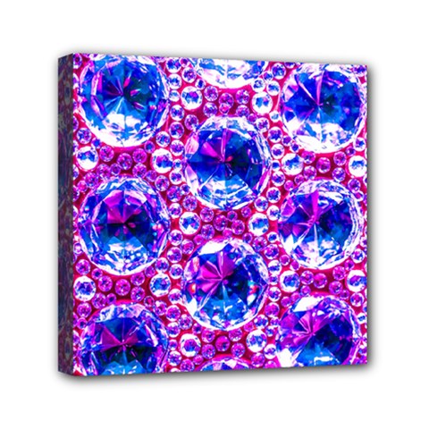 Cut Glass Beads Mini Canvas 6  X 6  (stretched) by essentialimage