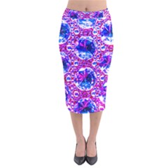 Cut Glass Beads Velvet Midi Pencil Skirt by essentialimage