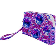 Cut Glass Beads Wristlet Pouch Bag (small)