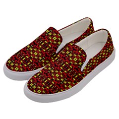 Rby 61 Men s Canvas Slip Ons by ArtworkByPatrick