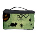 Funny Halloween Pattern With Witch, Cat And Pumpkin Cosmetic Storage View1