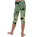 Funny Halloween Pattern With Witch, Cat And Pumpkin Kids  Lightweight Velour Capri Leggings  View4