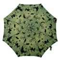 Funny Halloween Pattern With Witch, Cat And Pumpkin Hook Handle Umbrellas (Large) View1