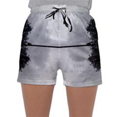 Cloud Island With A Horizon So Clear Sleepwear Shorts by pepitasart