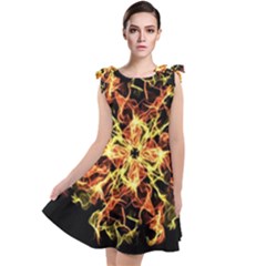 Ablaze Tie Up Tunic Dress by litana