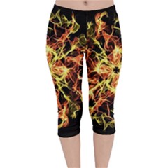 Ablaze Velvet Capri Leggings 