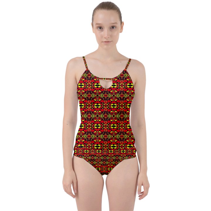 Rby 63 Cut Out Top Tankini Set