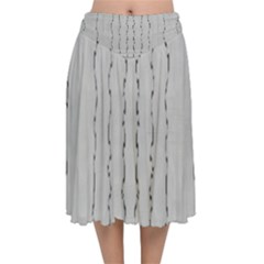 Clouds And More Clouds Velvet Flared Midi Skirt by pepitasart