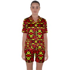 Rby 64 Satin Short Sleeve Pyjamas Set by ArtworkByPatrick