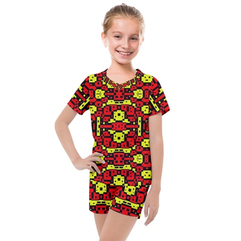 Rby 64 Kids  Mesh Tee And Shorts Set by ArtworkByPatrick