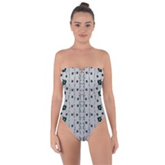 Leafs Clouds And Drawing Tie Back One Piece Swimsuit by pepitasart