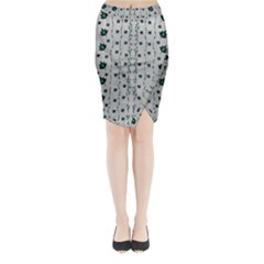 Leafs Clouds And Drawing Midi Wrap Pencil Skirt by pepitasart