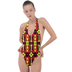 Rby 65 Backless Halter One Piece Swimsuit