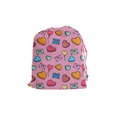 Candy Pattern Drawstring Pouch (medium) by Sobalvarro