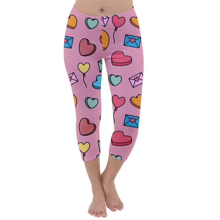 Candy Pattern Capri Winter Leggings 