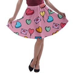 Candy Pattern A-line Skater Skirt by Sobalvarro