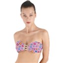 Candy Pattern Twist Bandeau Bikini Top View1