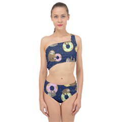 Cute Sloth With Sweet Doughnuts Spliced Up Two Piece Swimsuit