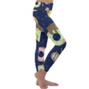 Cute Sloth With Sweet Doughnuts Kids  Lightweight Velour Classic Yoga Leggings View3