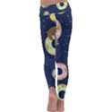 Cute Sloth With Sweet Doughnuts Kids  Lightweight Velour Classic Yoga Leggings View4