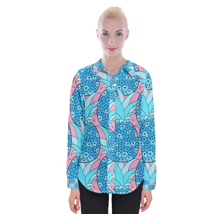 Pineapples Womens Long Sleeve Shirt