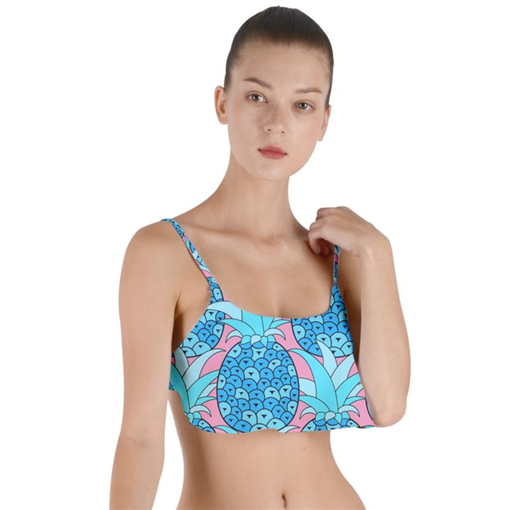 Pineapples Layered Top Bikini Top 