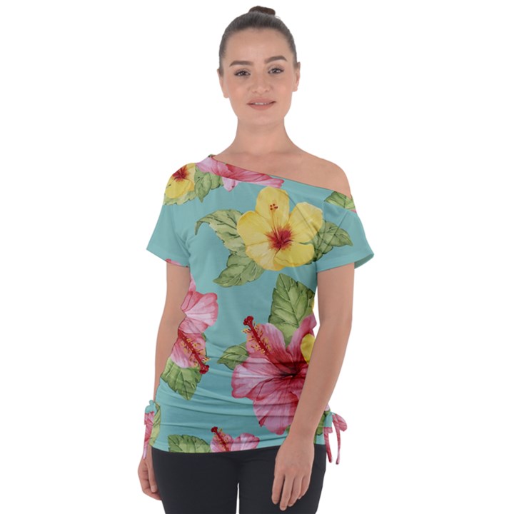 Hibiscus Tie-Up Tee