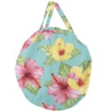 Hibiscus Giant Round Zipper Tote View1