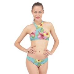 Hibiscus High Neck Bikini Set by Sobalvarro