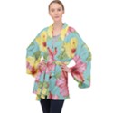 Hibiscus Long Sleeve Velvet Kimono  View1