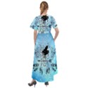 Piano With Feathers, Clef And Key Notes Front Wrap High Low Dress View2